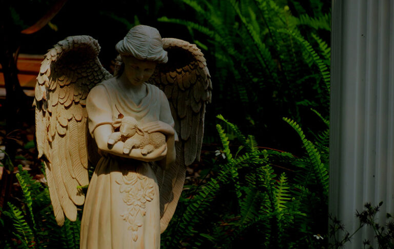 Psalm 91 - Angel Statue in the Garden