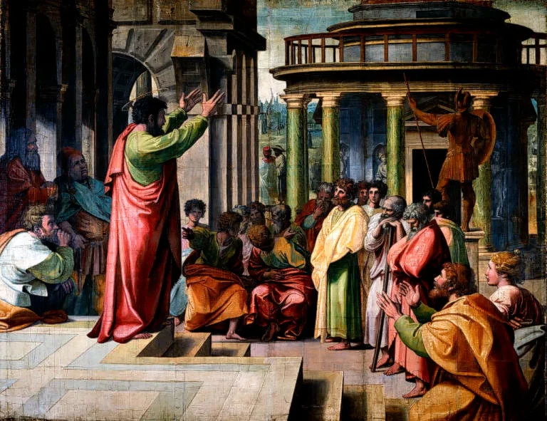 St Paul preaching at Areopagus, Greece