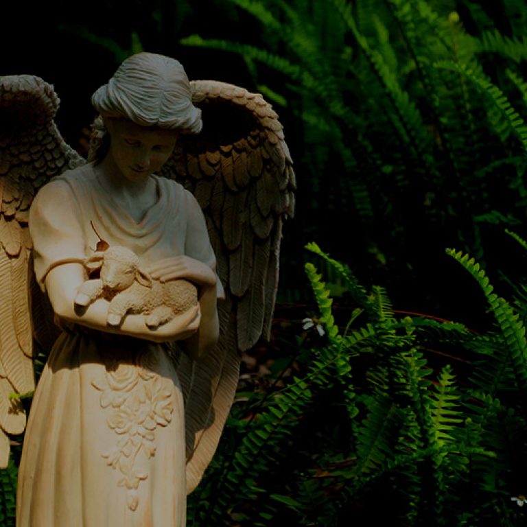 Psalm 91 - Angel Statue in the Garden