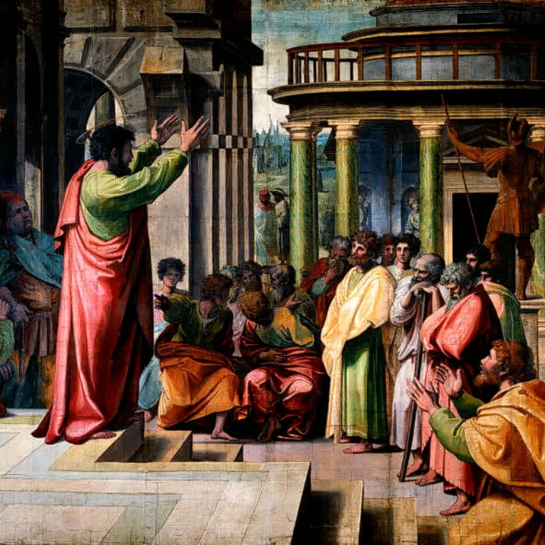 St Paul preaching at Areopagus, Greece